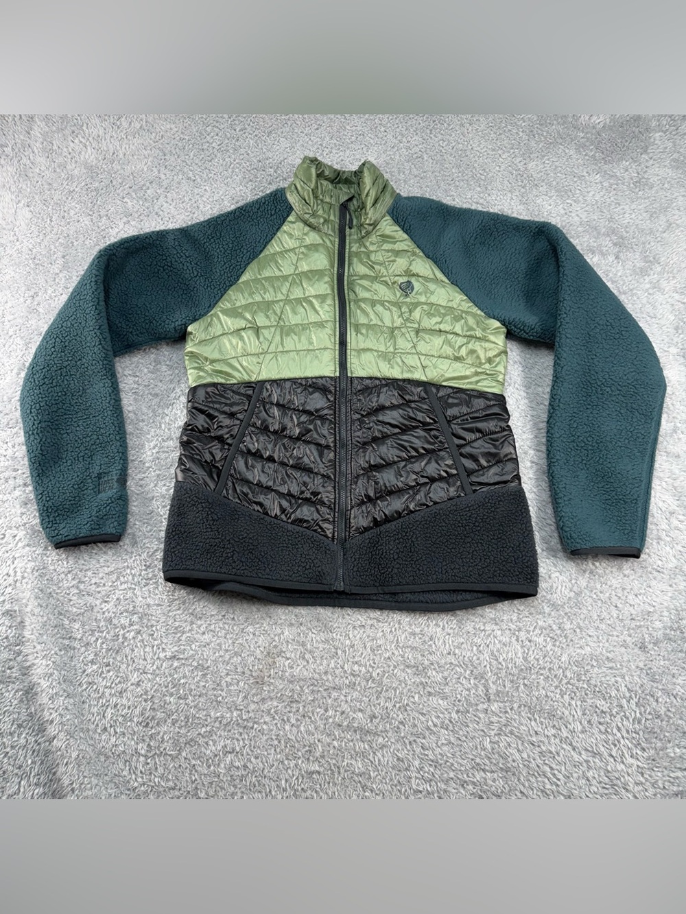 Mountain Hardwear Altius Hybrid Women Small Sherpa Puffer Fleece Jacket Green
